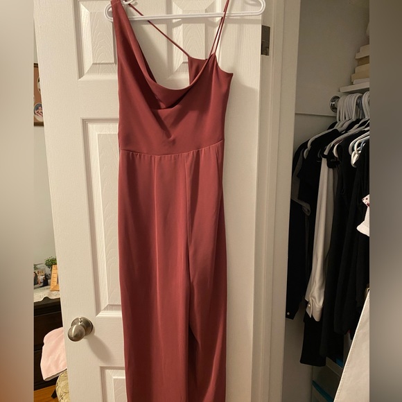 Dark pink jumpsuit - Picture 2 of 3